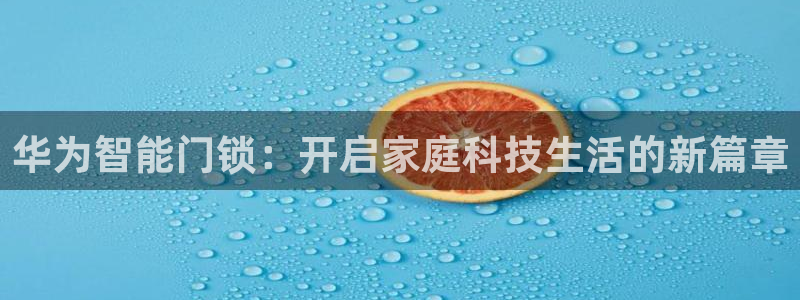 利记 官网：华为智能门锁：开启家庭科技生活的新篇章