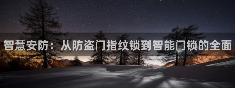 利记彩票官网hd71：智慧安防：从防盗门指纹锁到智能门锁的全