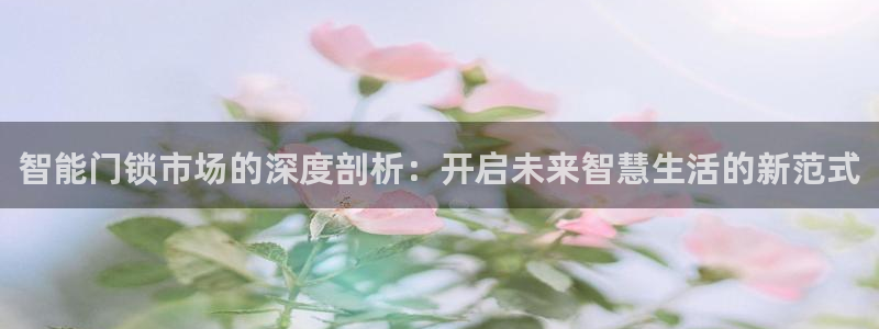 利记手机官网银河网：智能门锁市场的深度剖析：开启未来智慧生活