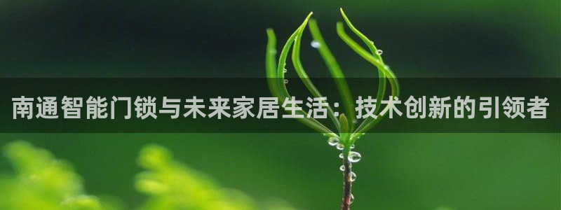 利记彩票官网hd71：南通智能门锁与未来家居生活：技术创新的
