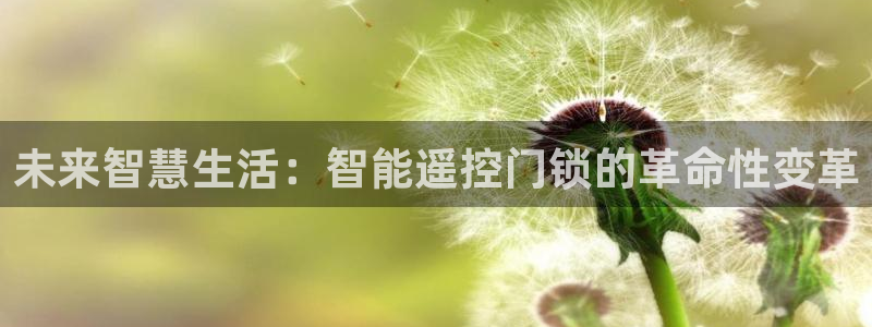 利记平台官网：未来智慧生活：智能遥控门锁的革命性变革
