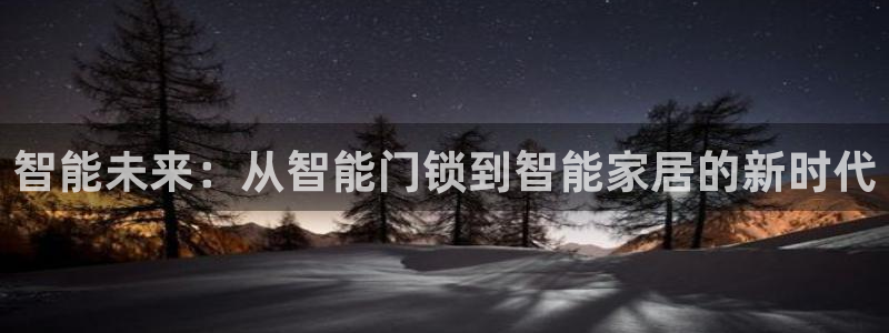 利记体育app官网：智能未来：从智能门锁到智能家居的新时代