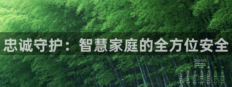 利记彩票导航网址官网hd71：忠诚守护：智慧家庭的全方位安全