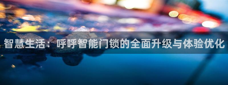 利记集团官网：智慧生活：呼呼智能门锁的全面升级与体验优化