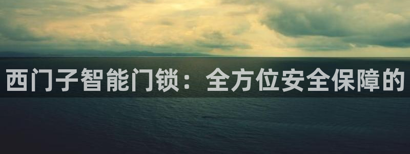 利记坊官网：西门子智能门锁：全方位安全保障的