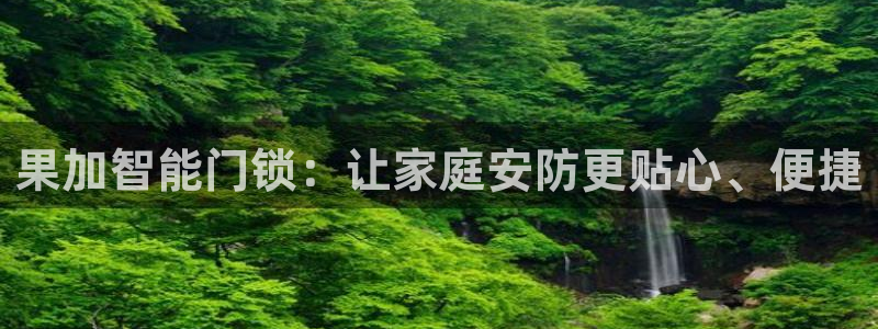 利记 利记官网：果加智能门锁：让家庭安防更贴心、便捷