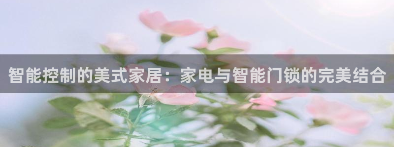 利记坊官网登录：智能控制的美式家居：家电与智能门锁的完美结合