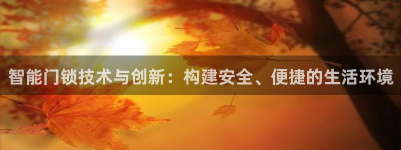 利记平台官网首页：智能门锁技术与创新：构建安全、便捷的生活环
